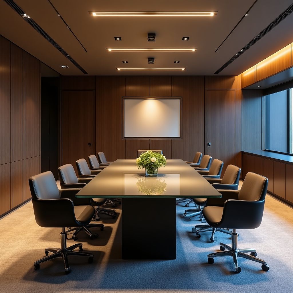 oficina moderna banco inversión privada El Salvador sala de juntas ejecutiva